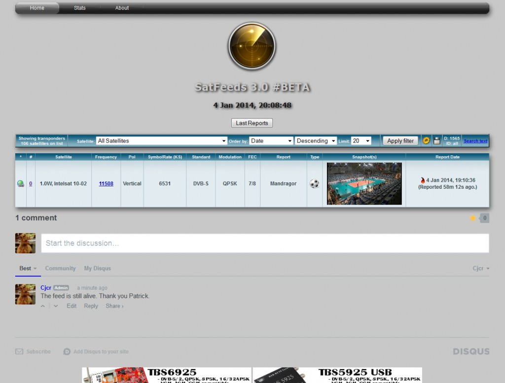 SatFeeds.info 3.0 #BETA has been released